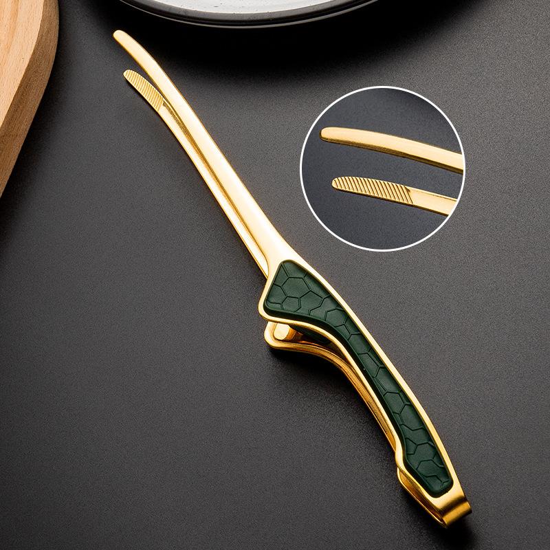 

1 шт. Кухонные щипцы из нержавеющей стали, Сервировочные щипцы для приготовления пищи, Металлические щипцы для еды с нескользящей удобной рукояткой, Кулинарные щипцы с антипригарным покрытием