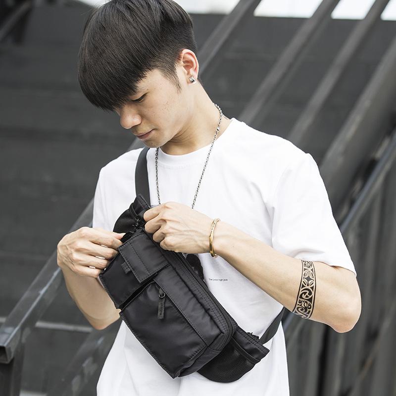 Sac de poitrine étanche multifonction Hommes Femmes Style Hip Hop Sport Techwear Sac banane Extérieur Décontracté Sac bandoulière