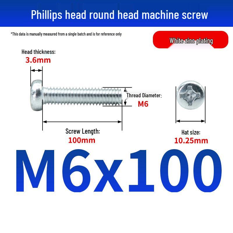 GB823 Phillips Round Head Machine Screw for Switch Socket Panel Junction Box