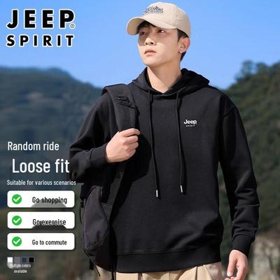 JEEP SPIRIT Unisex Loose Fit Hooded Sweatshirt