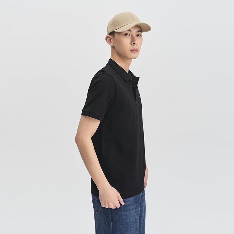 Lee SS24 Standard Logo Embroidered Cool Feel Polo Shirt Men polo shirts Black LMT008138205150K11000