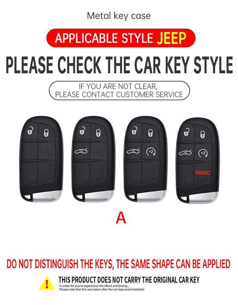 Jeep Key Case for Compass, Cherokee, Renegade, Grand Commander, and Grand Cherokee - Men's Buckle Bag Shell