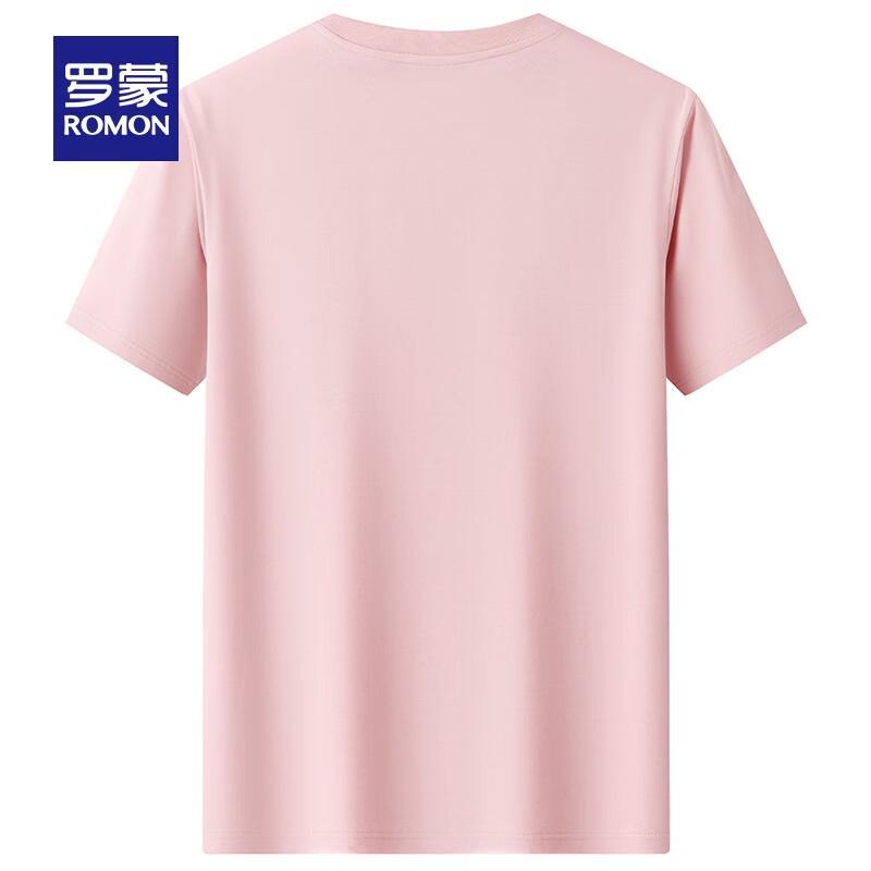 Romon Unisex Round Neck Short Sleeve Ice Silk T-Shirt