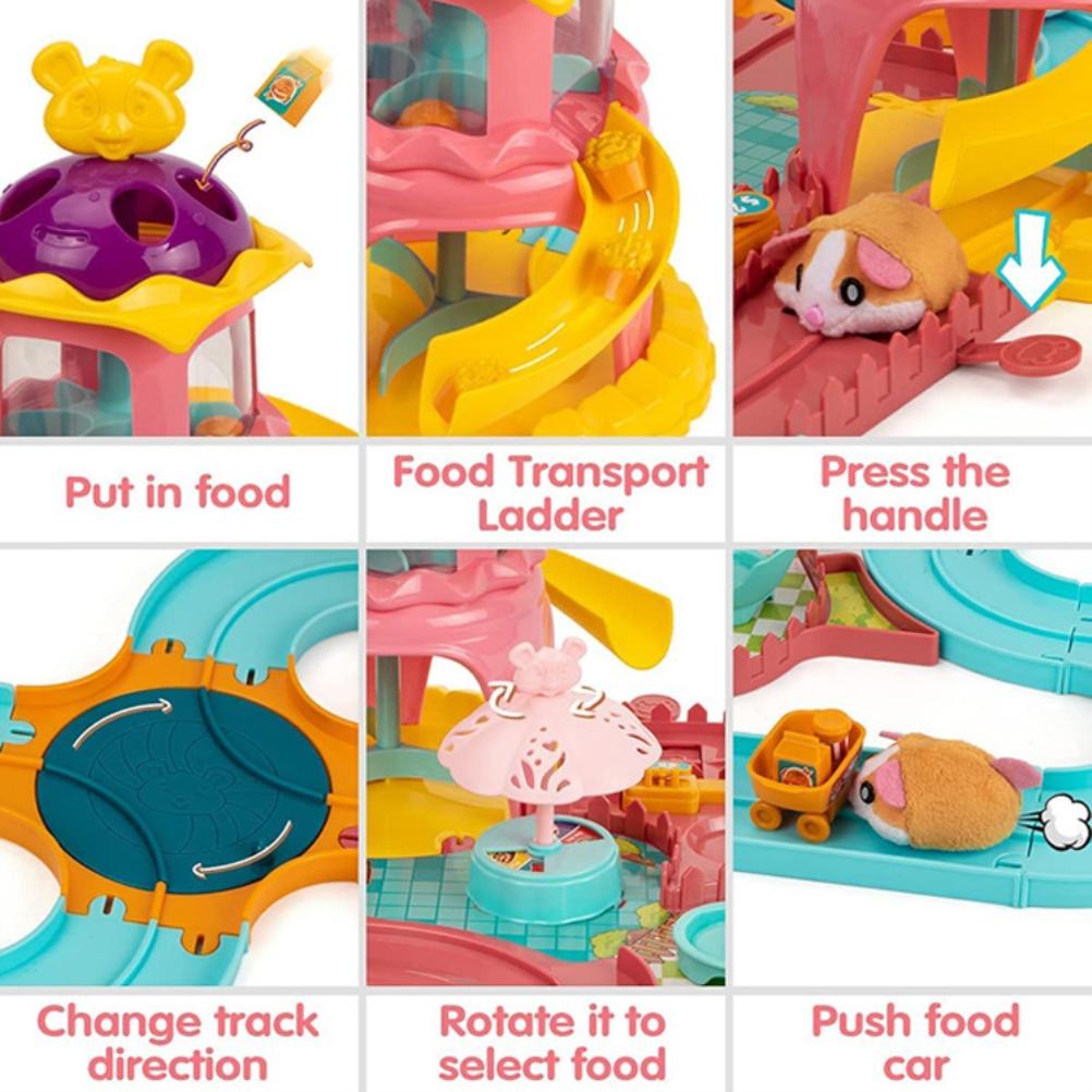 Hamster Racing Track Spielzeug Set für Kinder Elektrische Hamster Spiel Spielzeug Kinder Pädagogisches Geschenk für