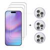 For iPhone 16 Pro Max Tempered Glass iphone 16 15 14 13 12 11 Pro Max Screen Protector Protective Phone Lens Film iphone 16 Pro