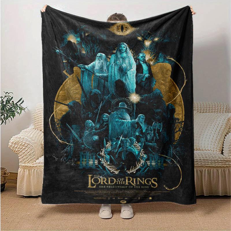 Lord of the Rings: Fellowship of the Ring Movie Poster PrintPrint Blanket, Soft Blanket For Sofa Office Bed And Travelling Daughter Birthday