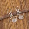 Rose Quartz Gemstone 925 Sterling Silver Handmade Jewelry Pretty Hook Earrings 1.50" For Her EE-2-22
