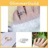 Gold Chic And Silver Adjustable Open Ring With Unique Water Drop Shape And Feel Luxury