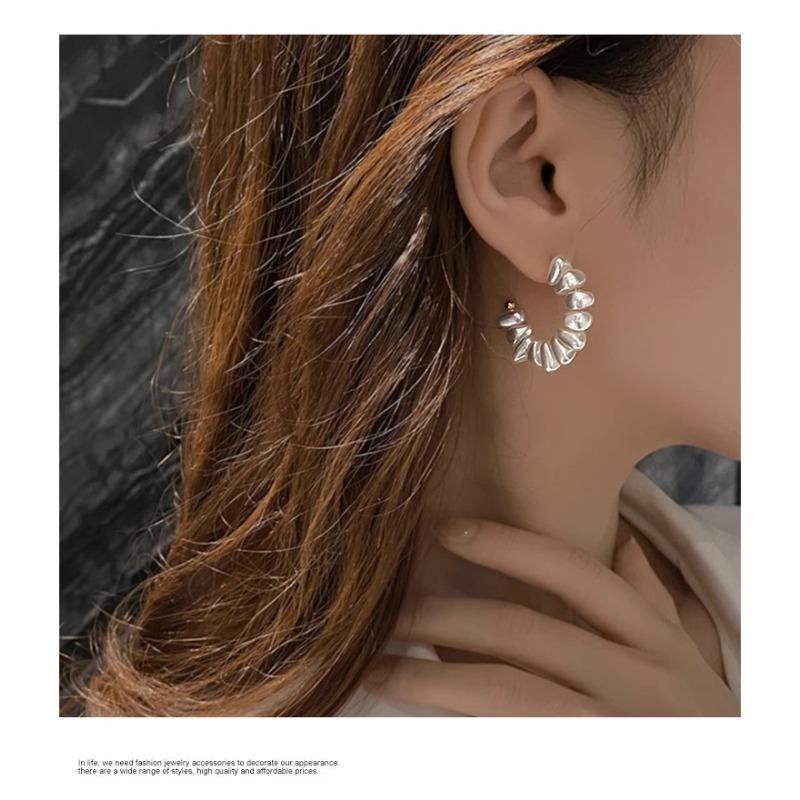 Kolczyki z Pereł Barokowych, Nowy Modny Styl Eleganckie Kolczyki Niszowy Design Wysokiej Klasy Lekki Luksus Kolczyki