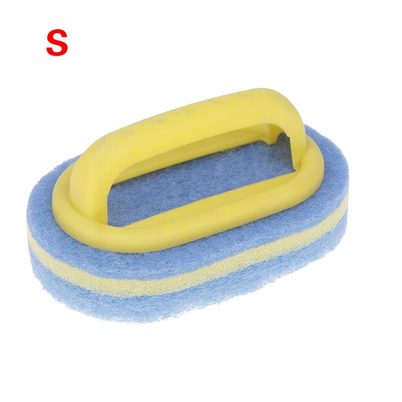 Kitchen Bathroom Toilet Cleaning Magic Sponge Glass Wall Cleaning Bath Brush Handle Sponge Ceramic Window Slot Clean Brush