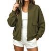 Women's Casual Long Sleeve Stand Collar Jacket