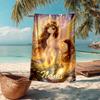Custom Name Ultra-Soft Beach Towel with Unicorn Theme,Ideal for Pool - Camping, Diving - Perfect Travel Essential, Vibrant Beach Towel.