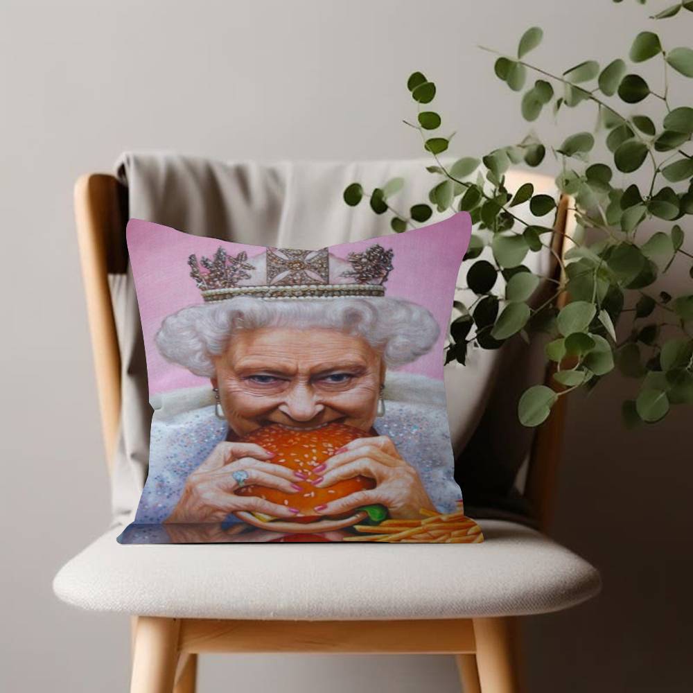 Funny Victorian Queen Pillow Cushion Cover Pillowcase Living Room Sofa Home Decor Customized