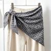 Spring and summer printed skirt women's triangle towel skirt curtain decorative belt towel stacked short skirt fart curtain new fashion