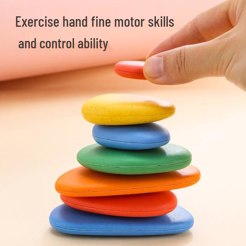 Rainbow Pebbles Stacking Game: Educational Tool & Interactive Logical Thinking Toy for Children