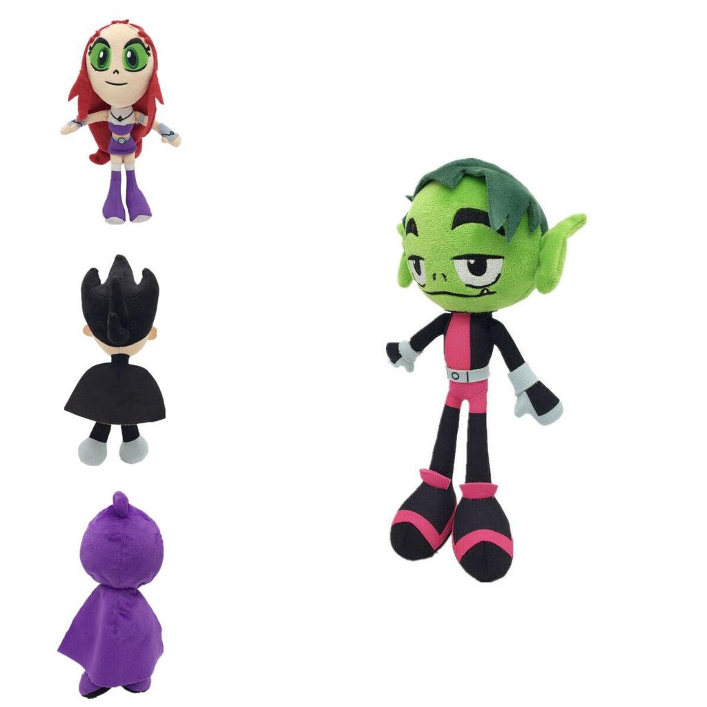 Entzückende 10-Zoll Teen Titans Go Plüschtiersammlung mit Robin Raven Cyborg
