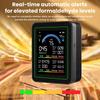 Upgraded 10-in-1 Air Quality Detector with 24-Hour Battery Life PM2.5 Formaldehyde TVOC Temperature Humidity CO2 Monitor