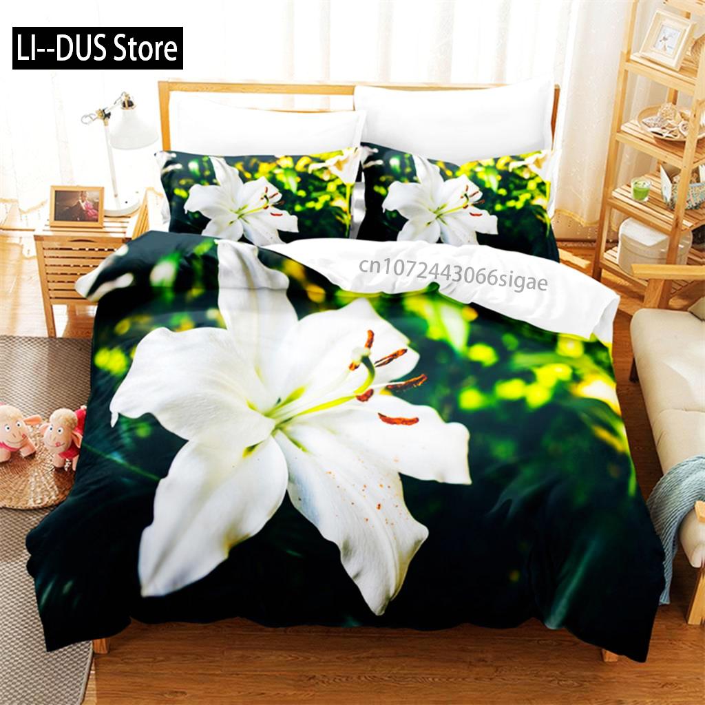 Helles Rosen Bettwäscheset Bettbezug Set 3D Bettwäsche Digitaldruck Queen Size Bettwäscheset Modisches Design