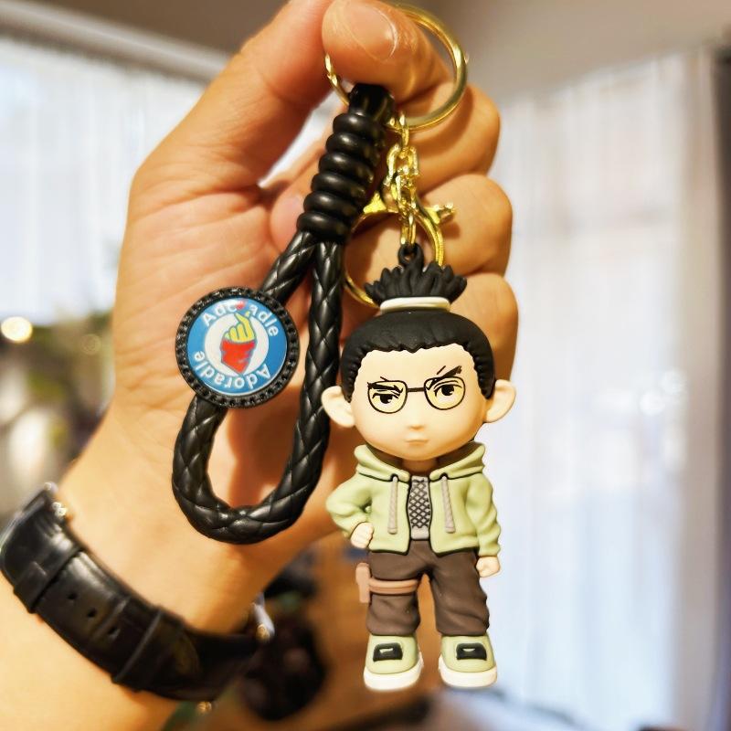 10cm Anime Naruto Uchiha Sasuke Hatake Kakashi Cartoon Model Doll Keychain Pendant Bag Accessories Portable Ornament Gift