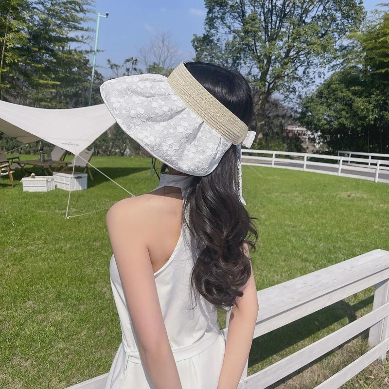Sun Protection Hat Female Shell 2024 New Arrival Cover Face Big Brim Sun-Proof Sun Hat Foldable Air Top Sun Hat Summer
