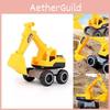 Bright Yellow Engineering Construction Truck Excavator Digger Vehicle Car Toy For Kids