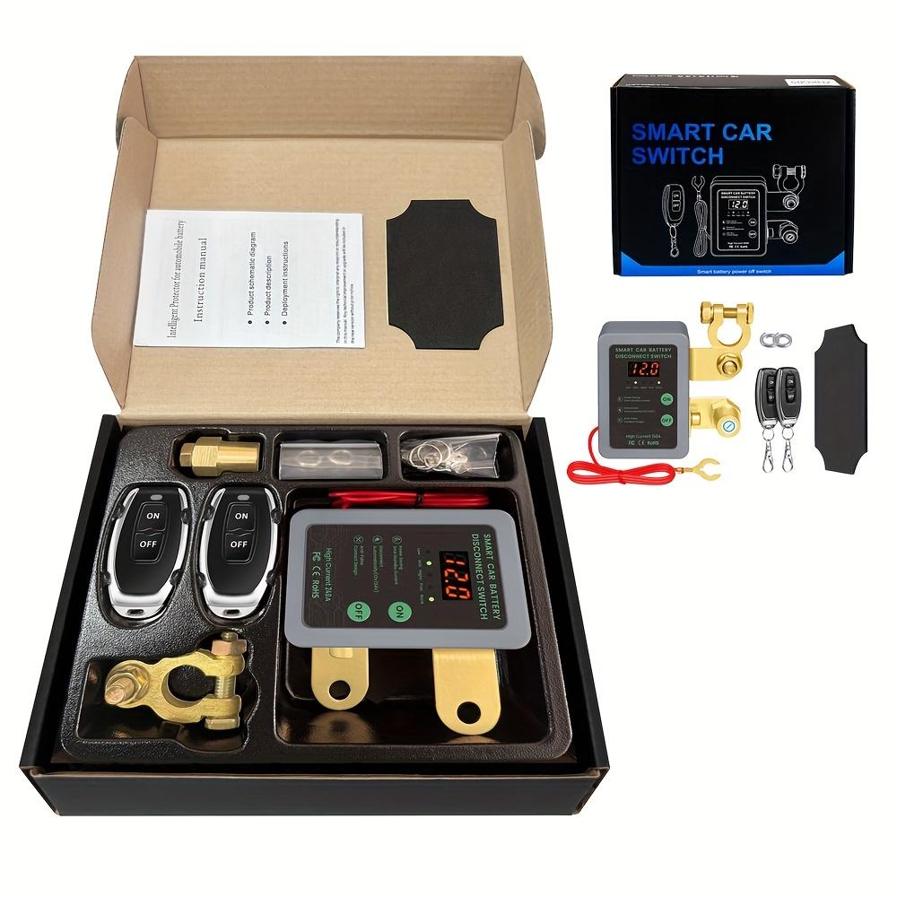 240A Kill Switch 12V Remote Battery Disconnect Switch With Led Voltage Display Automatic Power Shut Off Switch  Leakage Protect