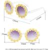 Round Flower Sunglasses for Girls with Strap Girls Flower Shaped Cute Glasses UV 400 Protection Outdoor Beach Girl Boy