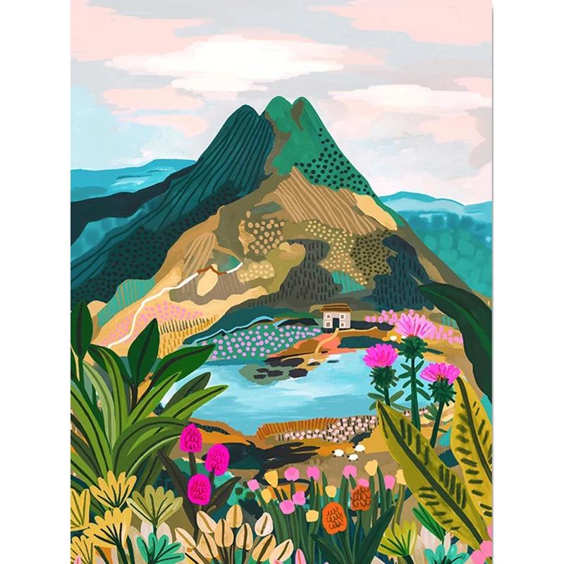 

Пейзажный постер Новая Зеландия NZ Голубые озера Озеро Текапо Туристические принты Горная холщовая картина Настенное искусство Картины Домашний декор для бара 21cm×30cm NoFrame