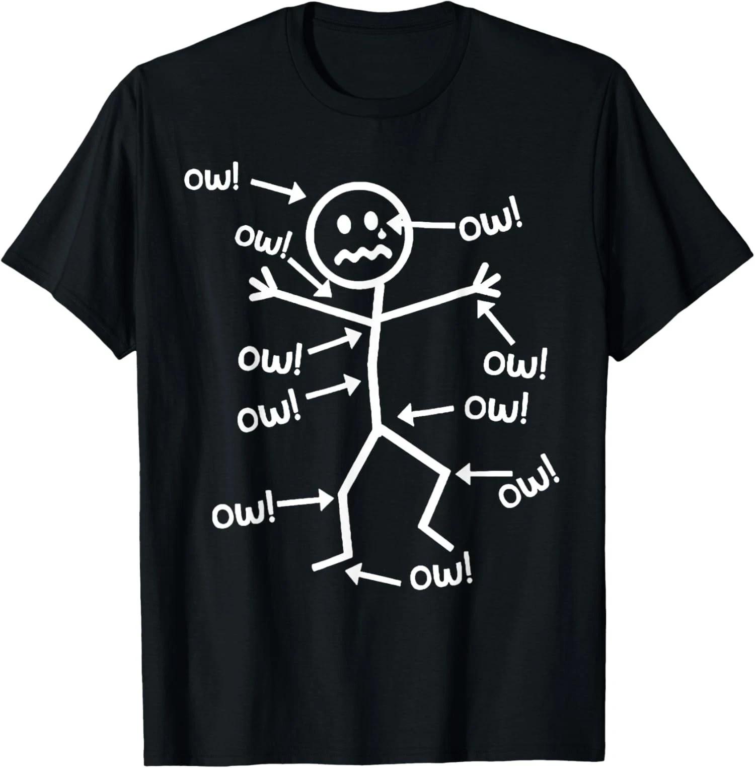 Ow Ow Ow Funny Scream Character Graphic Tee Unisex T-Shirt S