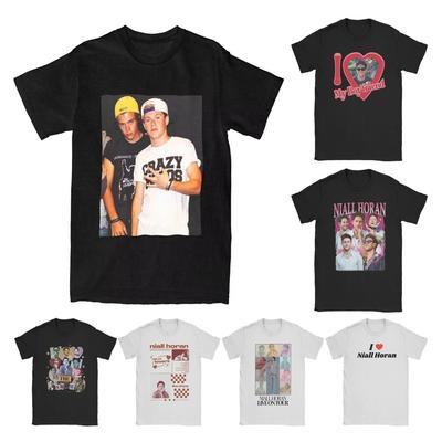 Harry Und Niall Horan Love On Tour T-Shirt für Herren Reine Baumwolle Verrückte T-Shirts Rundhals T-Shirts Kurzarm Kleidung Sommer