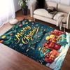 1pc Christmas Themed Rug, Merry Christmas and Gifts Print, Bedside Carpet, Non Slip Laundry Room Mat, Machine Washable Water Absorbing Entra