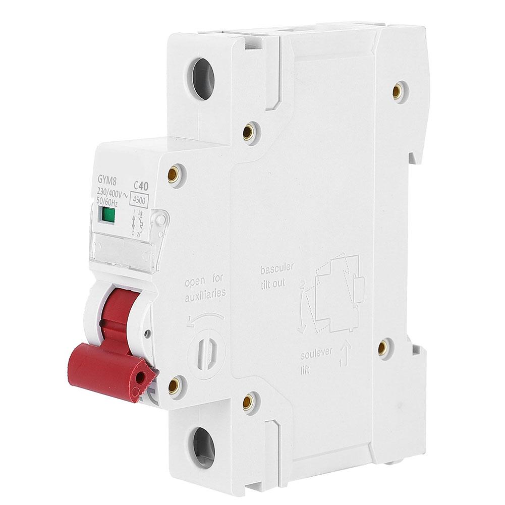

2pcs GYM8C45 Miniature Circuit Breaker MCB 1P 230400VAC Rated Current 40A50A63A40A