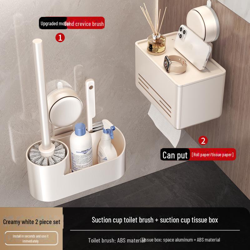 Suction Cup Toilet Brush: Punch-Free, No Dead Angle Cleaning Artifact