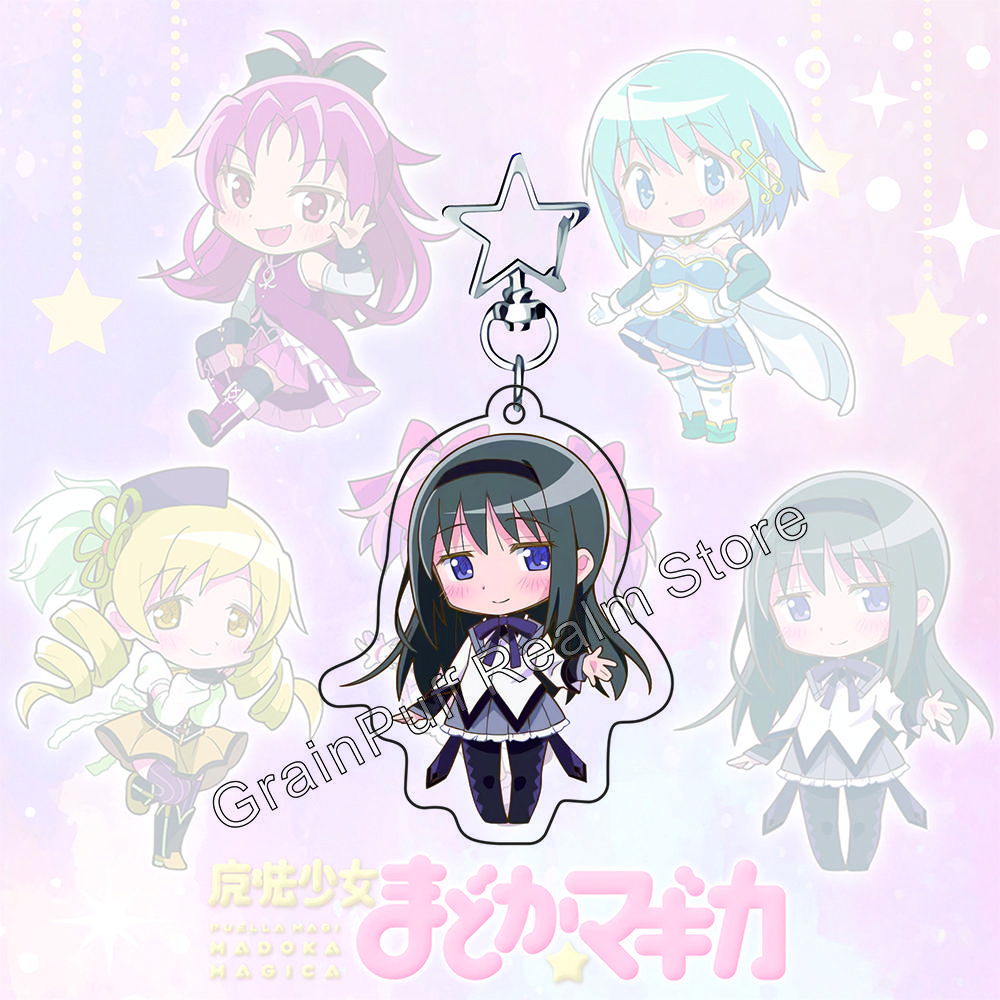 Puella Magi Madoka Magica Издание 2026 Акриловая подставка и брелок | Коллекция Мадоки, Хомуры, Мами, Саяки, Кёко Официальный мерч 10 cm