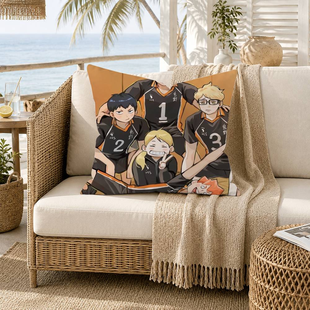 HHaikyuu Volleyball Japan Anime Pillow Case for Sofa Living Room Home office Decor Protective Cover