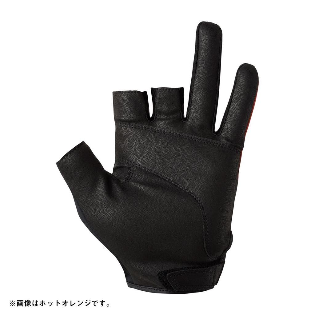 DAIWA Windproof Blue Size Gloves, 3-Piece Cut, Gray, L, DG-8922W