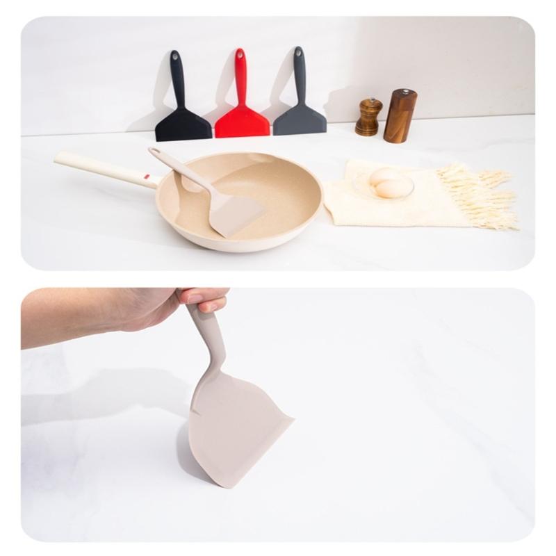 Nonstick Heat Resistant Spatula Wide Mouth Silicone Turner For Steaks Pancakes Safe Kitchen Essential Tool