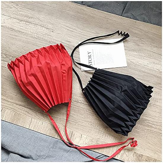 Maison de TAO Pleated Foldable Eco Travel Bag Bag, Spring, Summer, Autumn, Winter, Eco-Friendly (Red)