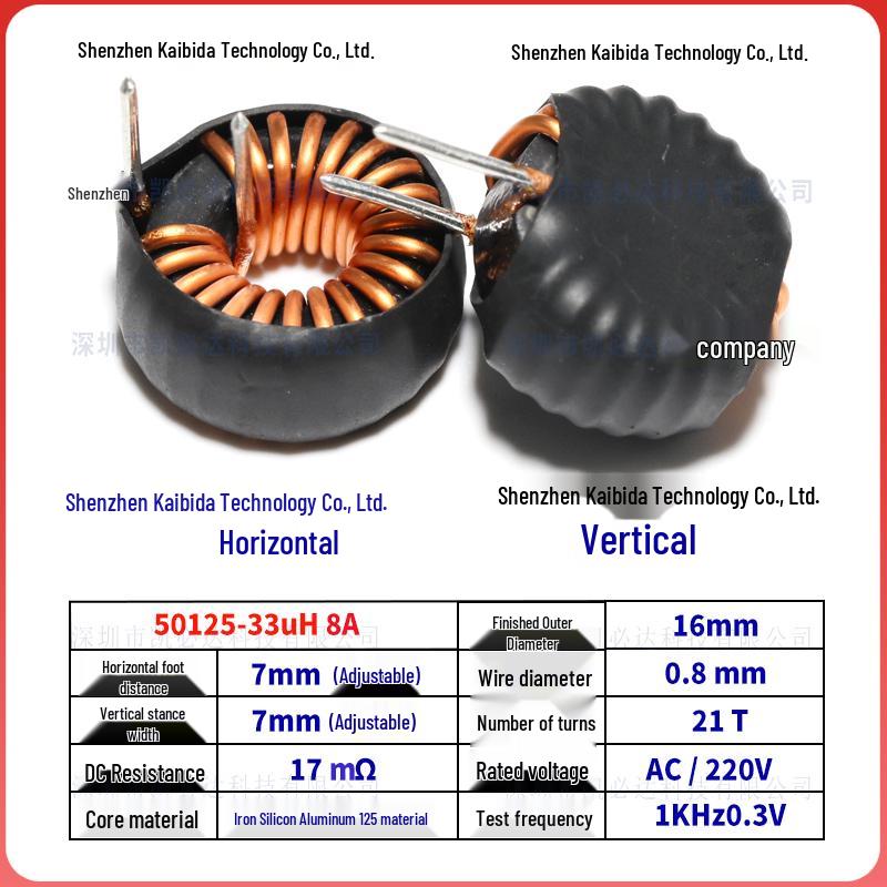 Iron-Silicon-Aluminum Magnetic Ring Inductor 50125-47uH/100uH High-Current Power Toroidal Energy Storage Filter Coil