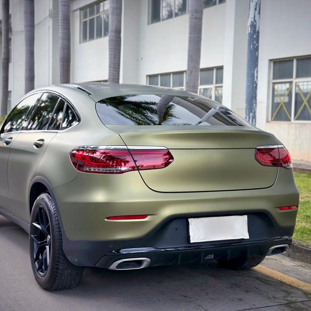

Car Wrap Film Matt Lightting Green Auto Wrapping Vinyl Film PVC Color Change Sticker PET Bubble Free Car Accessories Auto Decals 10x152cm