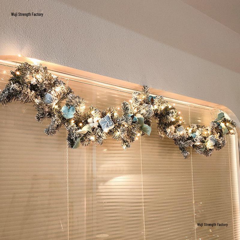 2.7m Rattan Christmas Light Ball Garland for Window Decoration