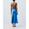 Spring New Elegant Style Sexy Back Drawstring Underwear Silk Satin Texture Dress 2255331