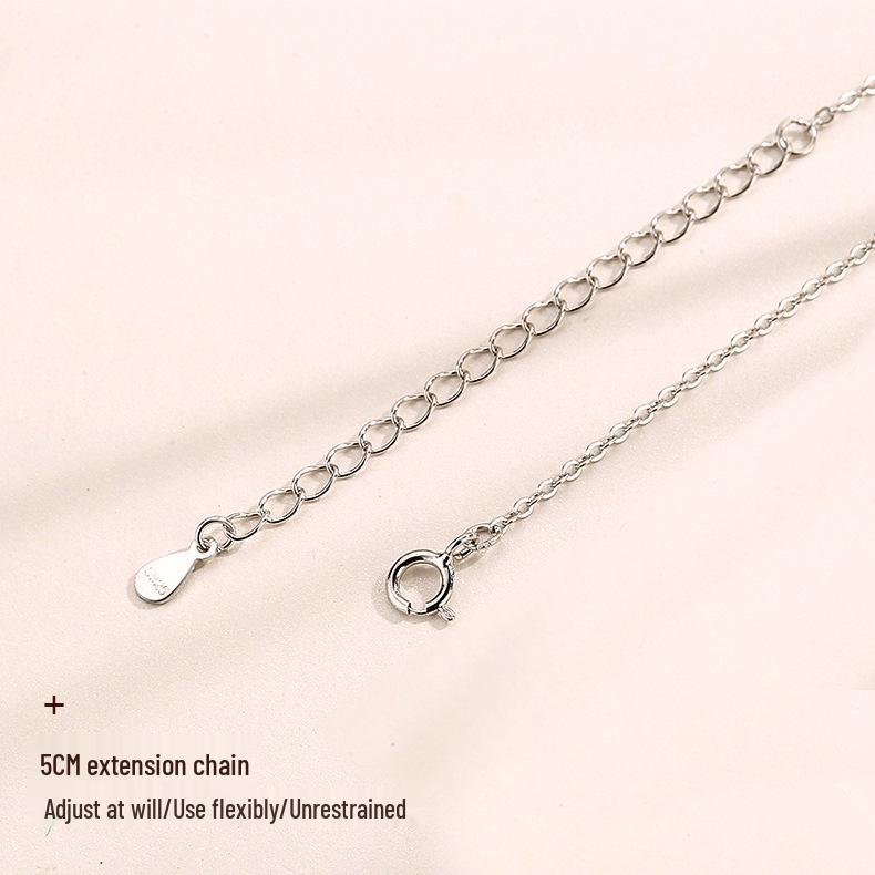 S925 Sterling Silver Reindeer Antler Pendant Necklace - Minimalist Christmas Jewelry for Women