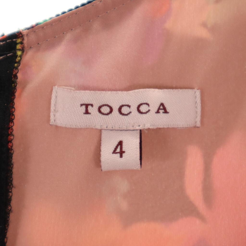TOCCA Made In Japan Floral No Sleeve Knee-length Dress 4 Black Women Used