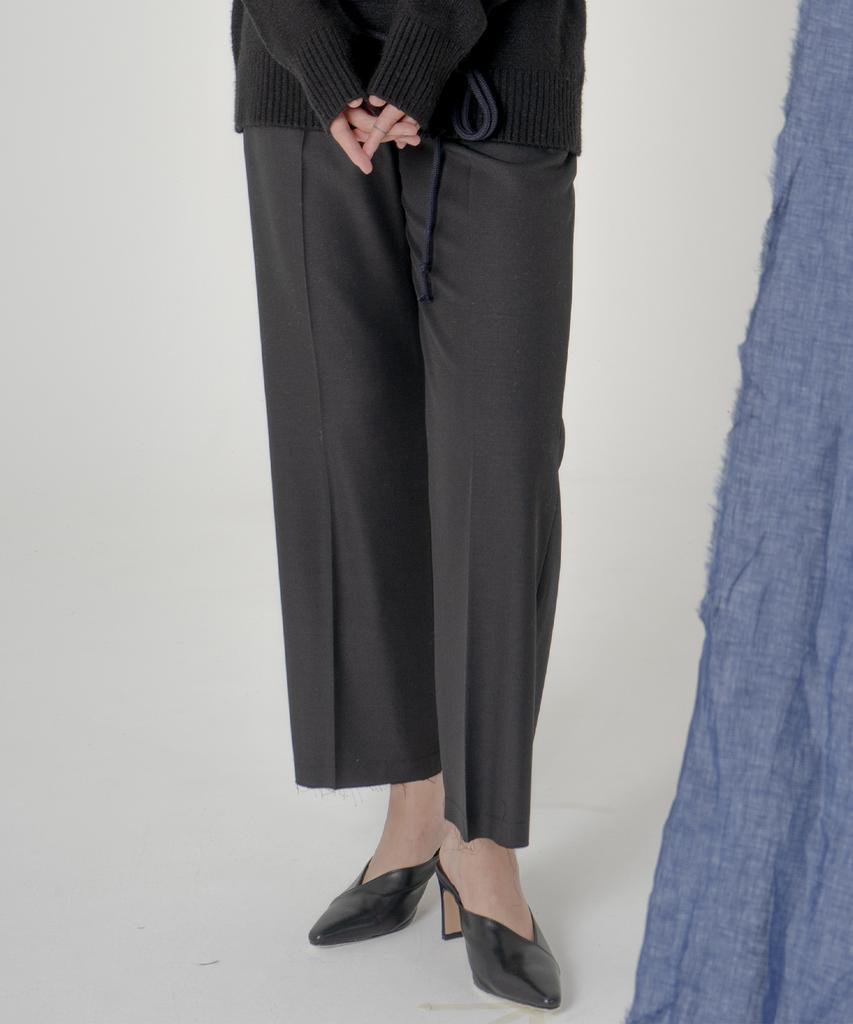 ODD DOT String Wool Pants [Black]