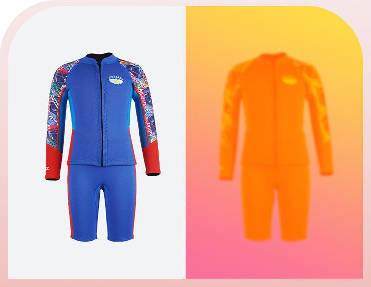 DIVE&SAIL Kids' 2.5MM Split Wetsuit: Warm, Cold-Resistant for Diving, Snorkeling, Swimming & Surfing.