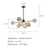 Modern design restaurant chandelier Nordic light luxury glass ball pendant light bedroom home decoration lighting fixtures