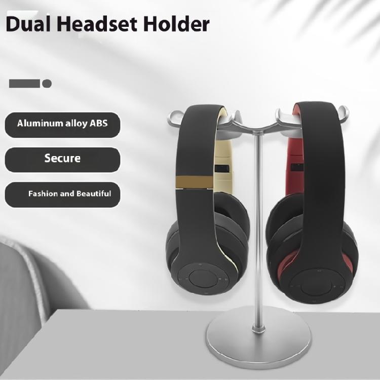 Versatilitys Aluminum Headphone Stands for Gaming Desk Detachable Double Mounts and NonSlip Base for Secure Placement
