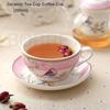 BORREY Flower Tea Pot Ceramic Teacup Saucer Heat Resistant Glass Teapot Filter Porcelain Office Coffee Cup Mug Afternoon Tea Set