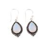 Milky Opal Gemstone 925 Sterling Silver Handmade Jewelry Earrings 1.6" For Gift EE-164-18